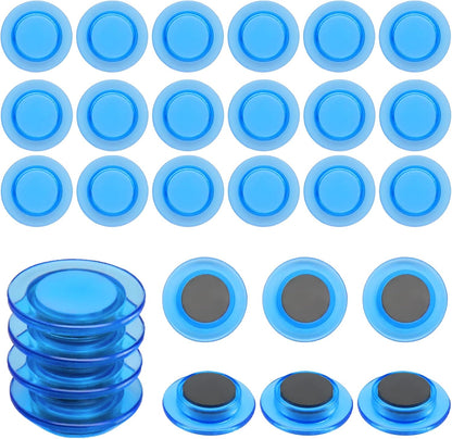 ZDZBLX Fridge Magnets, 28 Pack Magnet Strong Magnets Refrigerator Magnets Small Magnets for Whiteboard, Heavy Duty Magnets Mini Magnets Cute Round Magnets for Fridge, Locker, Classroom, Office (Blue)