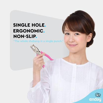 Emraw (24 Pack) Premium Single Hole Paper Punch Cushion Grip Heavy Duty Hole Puncher for Greeting Cards Scrapbook Notebook Puncher Craft Paper Hand Tool