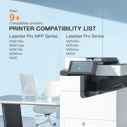 E-Z Ink Compatible 202X High Yield Replacement for HP 202X Toner Cartridges 202A CF500X CF500A with Chip to Use with HP Color Pro MFP M281fdw M281cdw M281fdn M254dw M254 M281 (4-Pack) ﻿