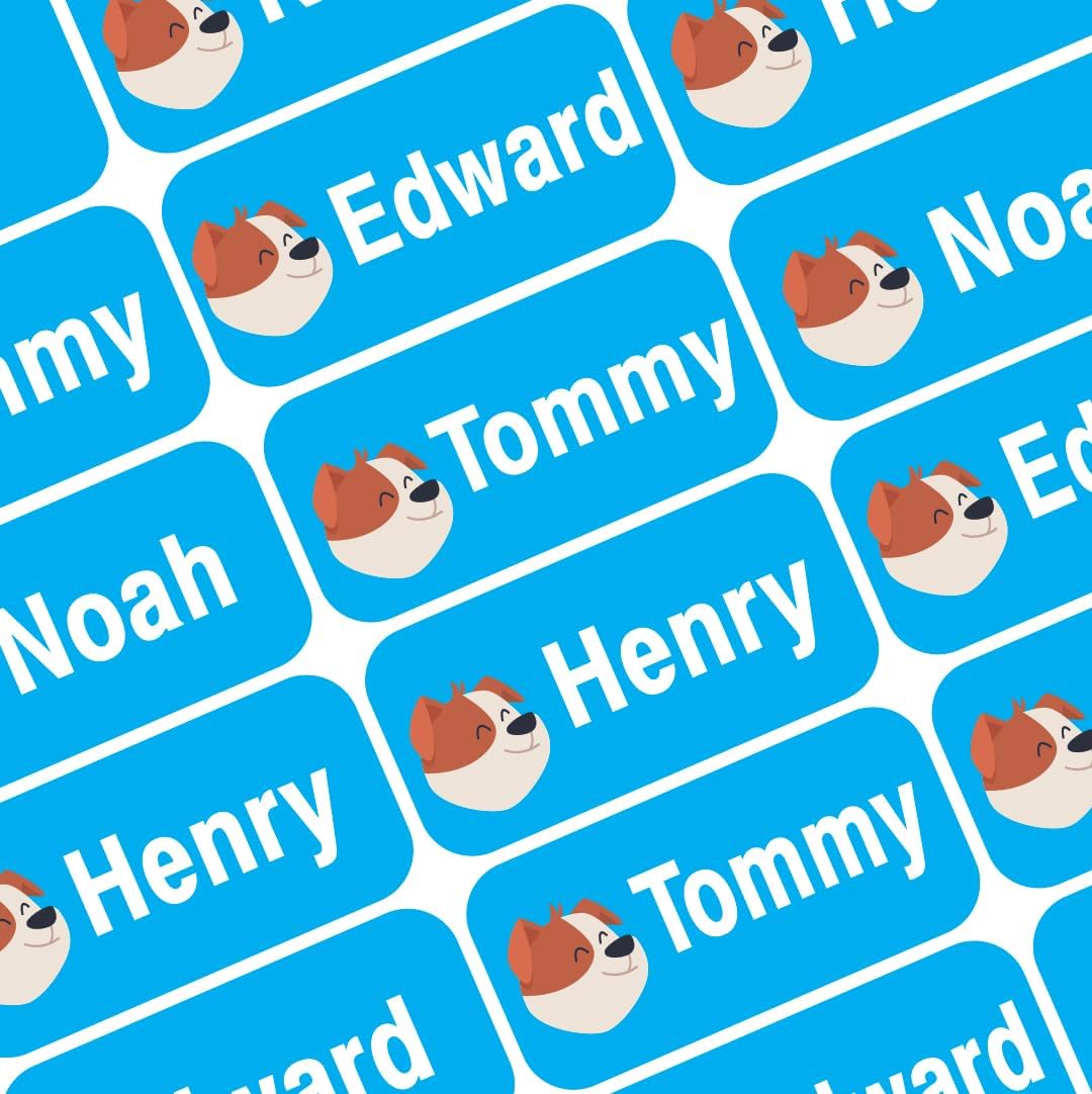 Personalized Waterproof Name Labels Press and Stick Custom Name Stick on Clothing Labels. Customized Up to 3 Lines Great for Camp & Daycare