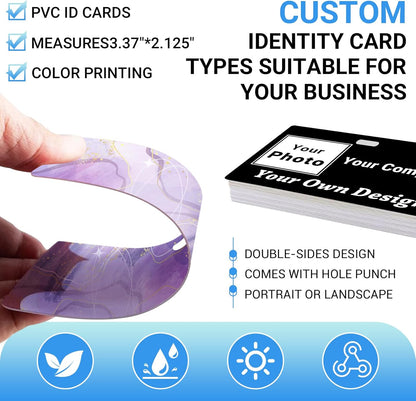 Custom Id Badge Custom Id Card Identification Badges Customizable Personalized Name Badge Customize Name Tag Photo Logo Employee Work Office Volunteer Customized Personal (Vertical-5)