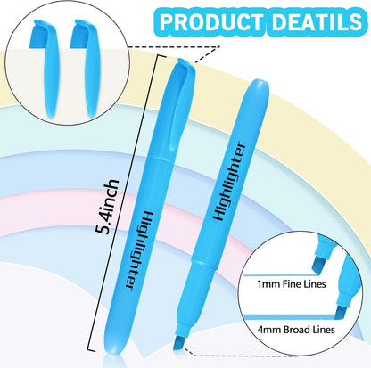 Duchong 108 Highlighters Bulk, Highlighters Assorted Colors for Adult Kids, Chisel Tip Dry-Quickly No Bleed Highlighter, Office Classroom Must Have, School Supplies for Teachers