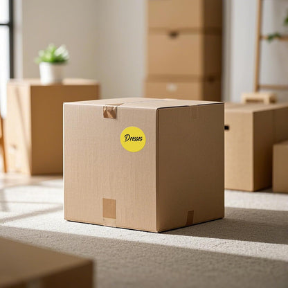 500 PCS Yellow Dots Stickers 3 Inch Vinyl Color Coding Round Sticker Removable Writable Circle Floor Labels Roll for Inventory Office Classroom