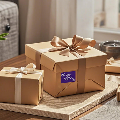 Rectangle Label Stickers 3×2 Inch Vinyl Removable Purple Sticker Waterproof Writable File Folder Moving Labels for Boxes Home Office Labeling 40 PCS