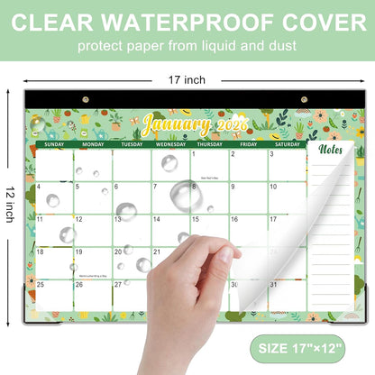 Lbylyhxc Desk Calendar 2026-2027, 18-Month School Year Calendar 2026-2027, January 2026 to June 2027, Large Desktop Calendar Monthly for Teacher with Corner Protectors 17" X 12" (Seasons Desk Calendar, 17x12 inches)