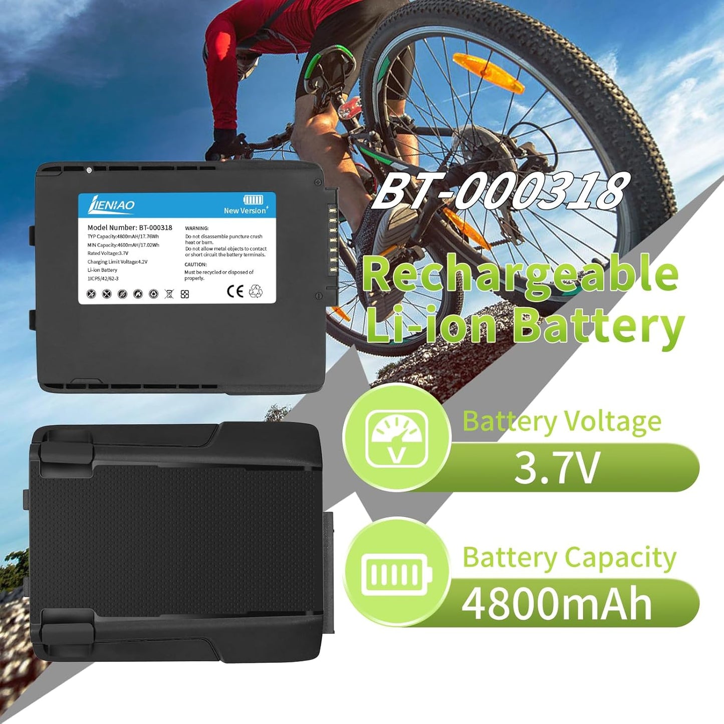 for Zebra Scanner Battery TC77 BT-000318 [New Version 4800mAh] for Zebra TC77 Battery TC70 TC70x TC72 TC75 TC75x TC700H TC700K TC77HL TC720L Barcode Scanner BT-000318-01 (1)