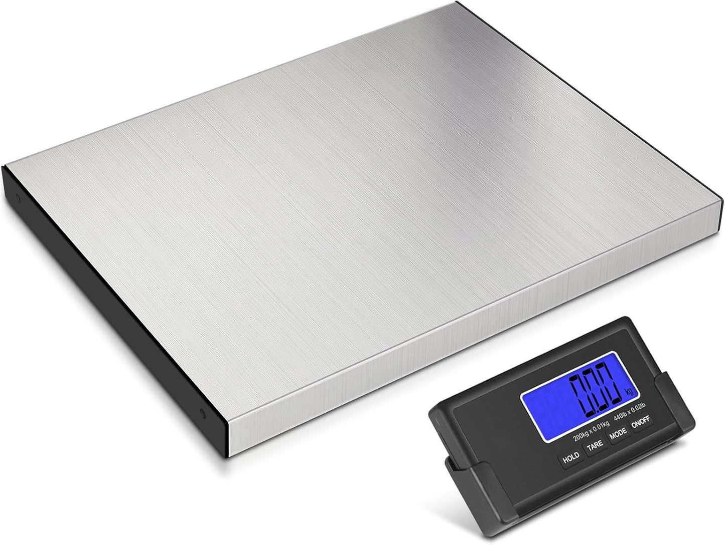 THINKSCALE 440lbs/10g Shipping Scale, Wireless LCD Displays, Heavy Duty Weight Scale Postal Scale, Stainless Steel Large Platform, Scale for Packages, Luggage Scale