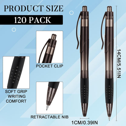 240 Pcs 0.7mm Mechanical Pencils Bulk Set Include 120 Black Mechanical Pencil 120 HB Lead Refills for Art Office Classroom School Student Writing Drawing Sketching Supplies