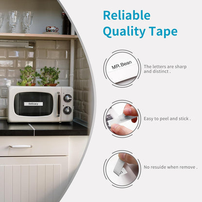 Airmall Replacement for Brother P-Touch Cube Plus PTH110 PT-1750 PT-P710BT PT-D410 PT-P700 Label Tape Tze-231 1/2 Inch x 26.2 ft(8m) TZe TZ Tape Refill Label Maker Tape 12mm 0.47 White, 6-Pack