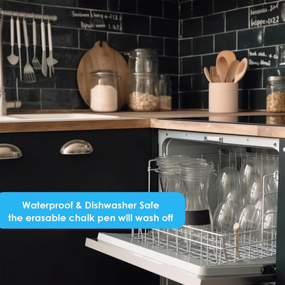 Chalkboard Labels for Jars - 140 Pcs Reusable Waterproof Chalk Stickers with 2 Chalk Marker, Organize Home & Kitchen, Storage Bins, Parties, Weddings (Rectangle)