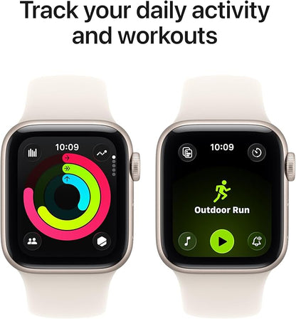 Apple Watch SE 3 [GPS + Cellular 40mm] Smartwatch with Starlight Aluminum Case with Starlight Sport Band - S/M. Fitness and Sleep Trackers, Heart Rate Monitor, Always-On Display, Water Resistant