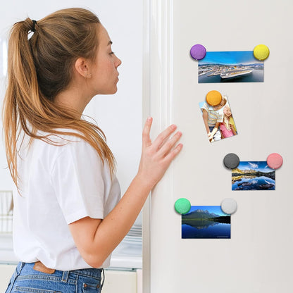 Qualsen Fridge Magnets, 50pcs Refrigerator Magnets, Small Magnet for Whiteboard Magnet for Kids, Mini Cute Magnets for Fridge, Locker, White Board, Kitchen, Office, Classroom(10 Colors)