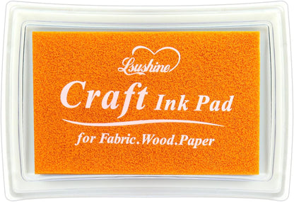 Craft Ink Pad for Rubber Stamps, Paper, Wooden, Fabric, Scrapbooking, Non-Toxic Finger Ink Pads for Kids (Yellow)