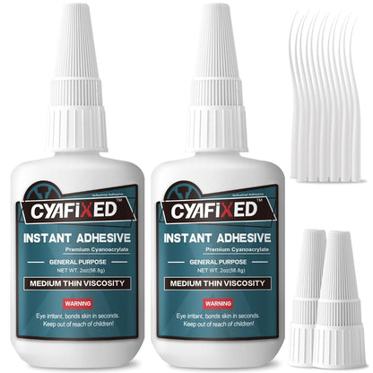 Super Glue Liquid 113.6 Gram, Fast Medium Thin Viscosity Instant Clear Cyanoacrylate Adhesive, Food Safe CA Glue for Shoe Repair Leather Ceramic Plastic Glass Metal Wood Aquarium Rubber Pottery Craft