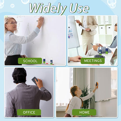 8 Pack Whiteboard Cleaner 3.4 fl oz Whiteboard Cleaning Spray Dry Erase Board Liquid Cleaner with 8 Pack Magnetic Chalkboard Board Erasers White Board Eraser for Classrooms, Home, Office