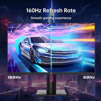 KTC 27 Inch 4K Gaming Monitor, UHD 160Hz/144Hz 1ms Fast IPS Monitor, Freesync/G-Sync, HDR400, 132% sRGB, HDMI DisplayPort, VESA, Tilt/Height/Pivot Adjustable, H27P22S