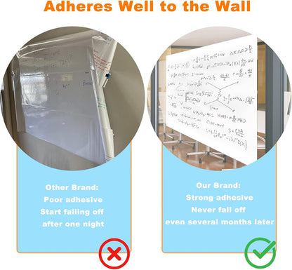 Nortix White Board Wallpaper, Whiteboard Contact Paper, 36" x 24" Super Sticky Whiteboard Sticker Wall Decal on Wall, Table, Doors, No Ghosting,1 Piece (2x3ft)