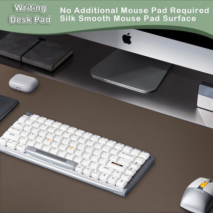 Boutilon Leather Desk Pad Protector,Non-Slip Mouse Pad,Laptop Desk Pad,Office Mouse Mat,Waterproof Leather Desk Blotter,Desk Writing Pad for Office and Home (S-Coffee,24"x 14")