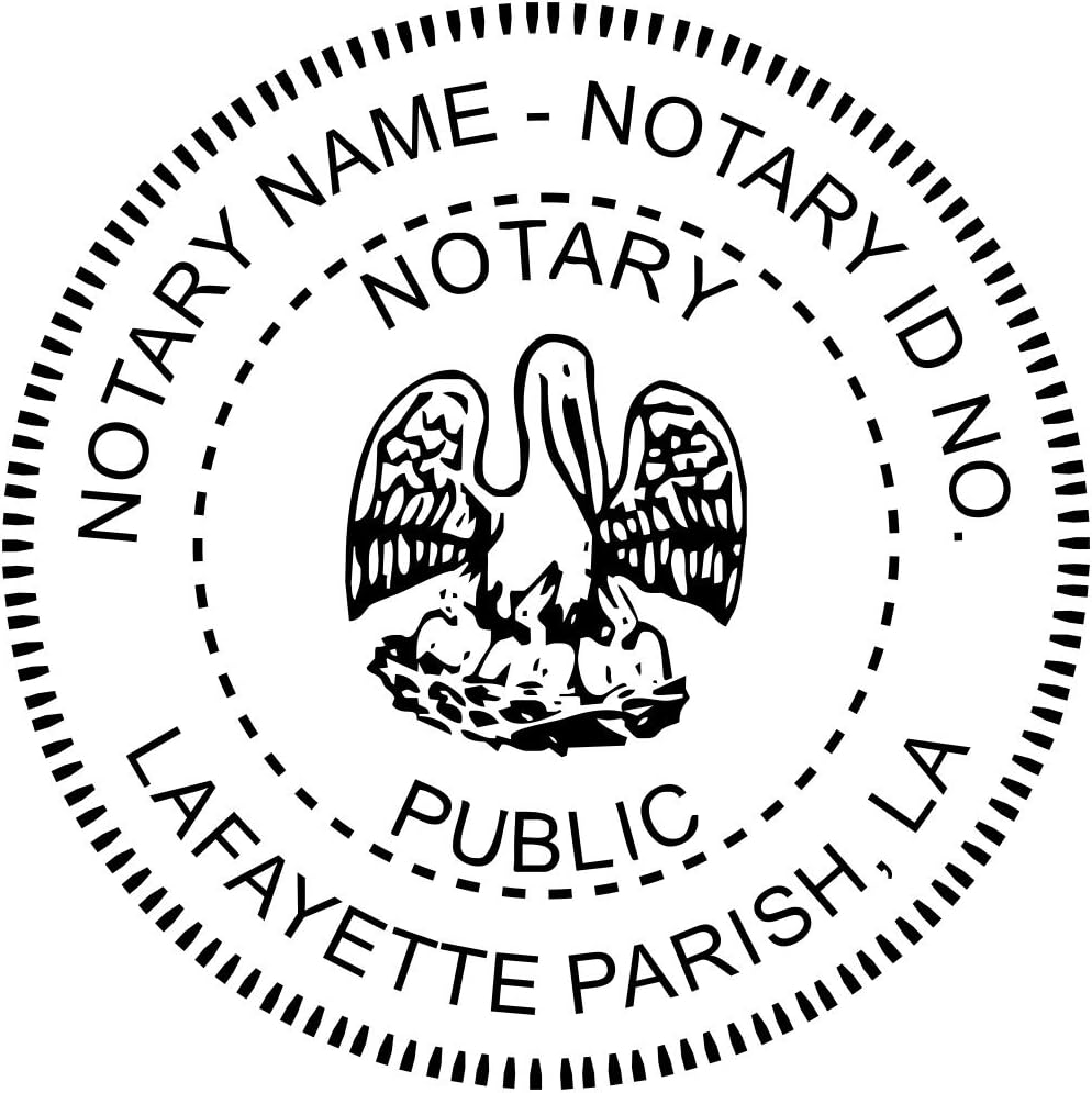 Louisiana Round Notary Stamp | Official State Notary Stamp | Official Seals | Meets State Specifications (Louisiana, Round Stamp)