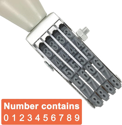 PATIKIL 4 Digit Number Roller Stamp, Adjustable Rubber Stamp Changeable Numerical Symbol Office Date for Business Creative Price Tag