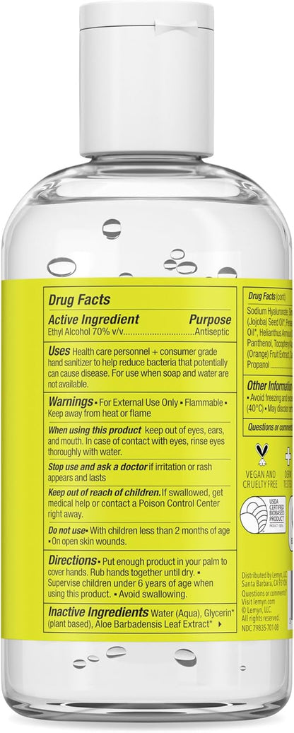 Medical Grade Hand Sanitizer Gel - 97% ORGANIC - 8 FL.OZ. Flip-Top (PACK OF 6)