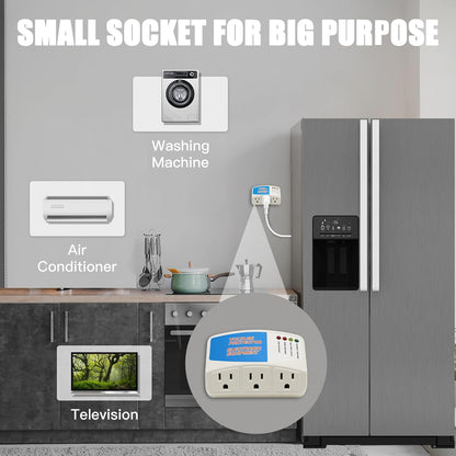 BSEED Surge Protector Home Appliance,3 Outlet Power Surge Protector, Voltage Protector Brownout Surge Refrigerator 1875 Watts,120V 15A(4Pack)