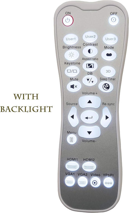 BR-3001B Projector Remote Control for Optoma GT1080HDR, HD143X, HD146X, HD243X, HD29H, KHD38+, UHD35STx, UHD35x, UHD38, UHD38x, UHD42, UHD50X, UHD65, UHZ65, UHZ65LV
