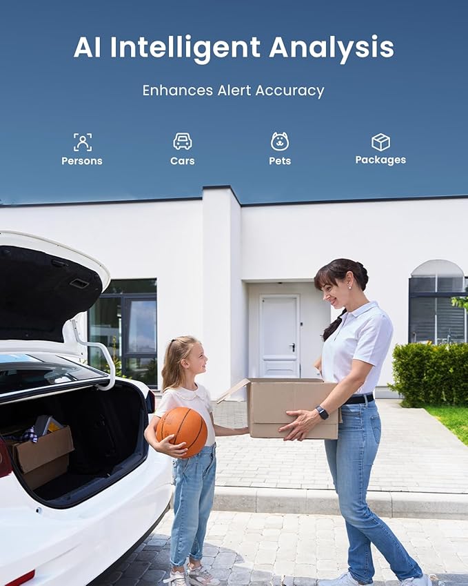 ieGeek Security Cameras Wireless Outdoor Pan Rotating 180° Home Outdoor Security Camera, 2K Battery Powered WiFi Camera with AI Motion Detection, Spotlight/Siren,Color Night Vision,Works w/Alexa(2Pcs)