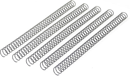 RAYSON 28.6mm Spiral Wire Coil Binding, 3:1 Pitch, 1-1/8" Metal Spiral Coils Binding 240 Sheets Capacity, Black Color & Pack of 50