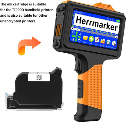 Original New 42ml Quick Dry Ink Cartridge, Replacement Compatible for 0.5inch/12.7mm Handheld Inkjet Printer TIJ314/TIJ990/T1000 (White)