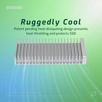 OWC 8TB Express 1M2 40Gb/s Portable NVMe SSD USB4 (Thunderbolt Compatible/USB-C) Ultra Fast External SSD Drive with Aluminum Heat Sink Enclosure