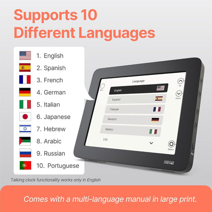 American Lifetime New 2025 Dementia Clock Large Digital Clock for Seniors, Alzeimer Clock Large Display with Custom Alarms, Clock with Day & Date for Elderly, Digital Calendar Premium Black Pro