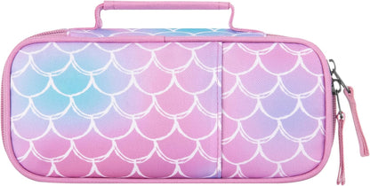 Choco Mocha Mermaid Pencil Case for Girls, Soft Pencil Case Kids Pencils Pouch for Kindergarten Girls, Pink