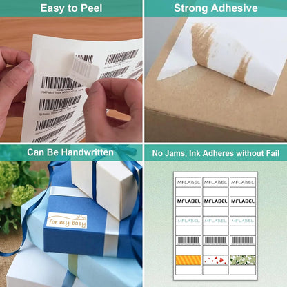 MFLABEL Address Labels, 1" x2-5/8 Mailing Labels, 30-UP White Shipping Labels for Inkjet or Laser Printer, 4500 Sticker Labels (150 Sheets), 30 Labels per Sheet