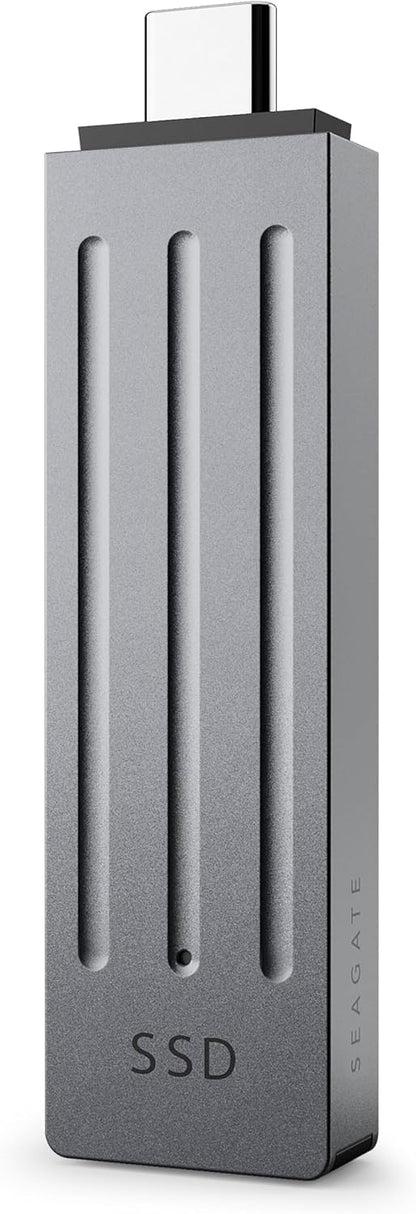 Seagate Ultra Compact 2TB, Portable SSD, 1000MB/s, USB-C, USB 3.2 Gen2, IP54 Water Dust and 3m Drop Resistant, Windows/Mac/iPhone/iPad/Android Phone/Tablet/PS4/PS5/Xbox Compatibility (STMX2000400)