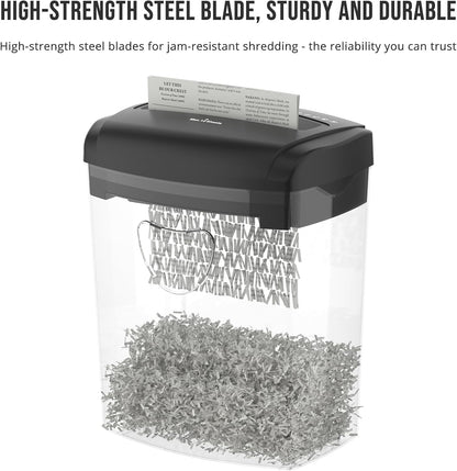 12-Sheet Cross-Cut Shredder (P-4 Security),Destroy Credit Cards/Staples,5.5 Gal Bin,70dB Quiet，Auto/Reverse Modes for Office & Home(ETL Certified)
