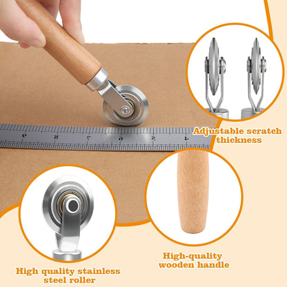 Box Resizer Tool, Thin Cardboard Scoring Tool, Apply to Scoring Board for Card Making, Corrugated Paper and Metal Sheets(2 Pcs,0.5mm,1.2mm)