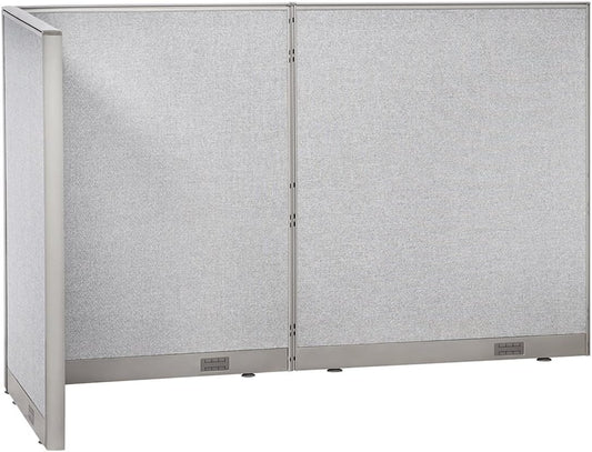 GOF Freestanding L Shaped Office Partition, Large Fabric Room Divider Panel, 36" D x 96" W x 60" H