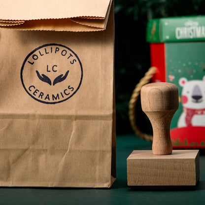 Custom Logo Text Stamp - Personalized Stamp Clearly Impressions on Various Surfaces Custom Stamp for Business Logo Branding or Crafting Needs