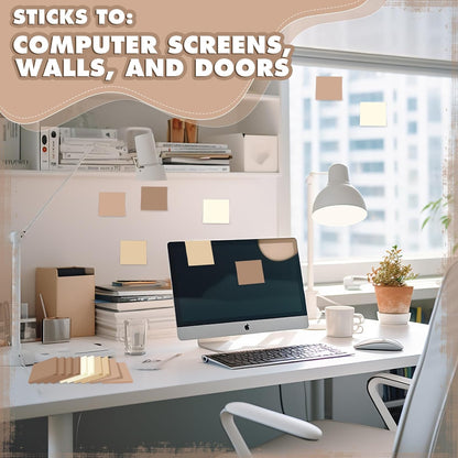 Fainne 24 Pack Sticky Notes Bulk Back to School Supplies Self Stick Note Pads Paper Memo for Office First Day of School Student Teacher Essentials (2 x 2 Inches,Simple Color)