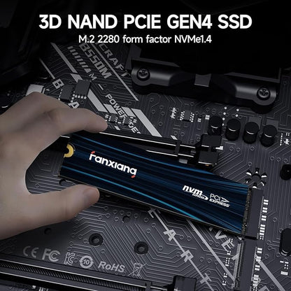 fanxiang 4TB NVMe SSD PCIe Gen 4 Gaming SSD for PS5, Up to 7000MB/s M.2 2280 SSD Compatible with PS5 Storage Expansion, Internal Solid State Drive for Gamers, Professionals, Creators S880E