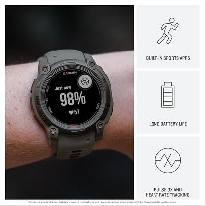 Garmin Instinct® E 40mm, Rugged Outdoor GPS Smartwatch, 24/7 Health Monitoring, Wrist-Based Heart Rate, Up to 16 Days of Battery Life, Electric Lime/Twilight