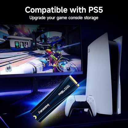 fanxiang 500GB NVMe SSD PCIe Gen 4 Gaming SSD for PS5, Up to 6300MB/s M.2 2280 SSD Compatible with PS5 Storage Expansion, Internal Solid State Drive for Gamers, Professionals, Creators S880E