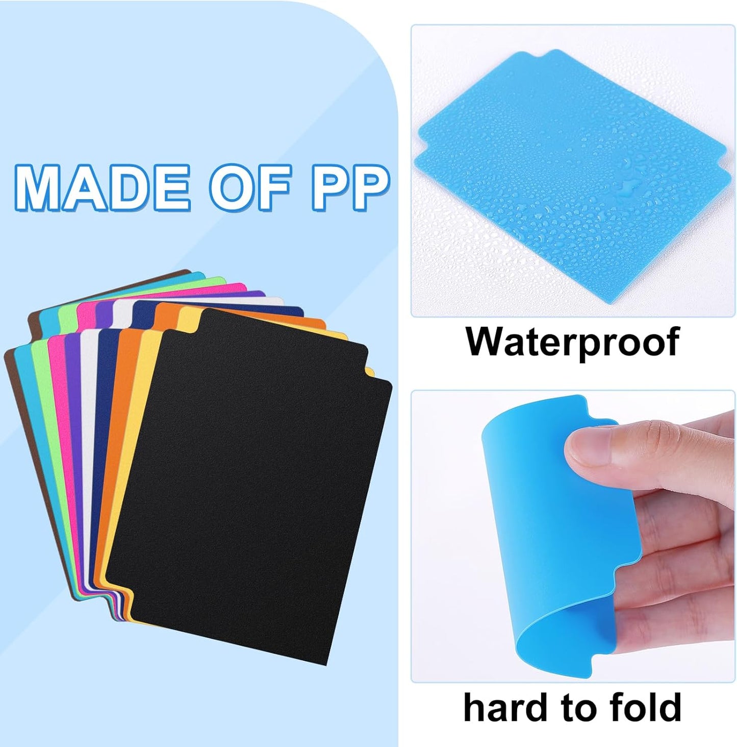 60 Pcs Trading Card Divider Multicolor Card Separators for Office Games Plastics Sports Baseball Card Dividers with Tabs Cards Box Dividers for photocard, 2.71 * 3.8 Inches