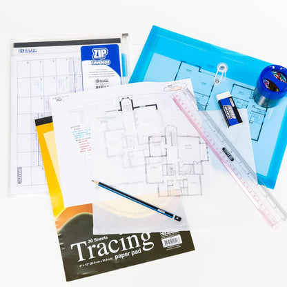 BAZIC Claro 12" (30cm) Transparent Plastic Ruler