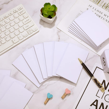 Fainne 3 x 5 Inch Paper Note Pads White Memo Pad Blank Writing Memo Scratch Paper for Waitress Waiter Book to Do Grocery List Small Notebook Restaurant Checkbook, White(60 Pack)