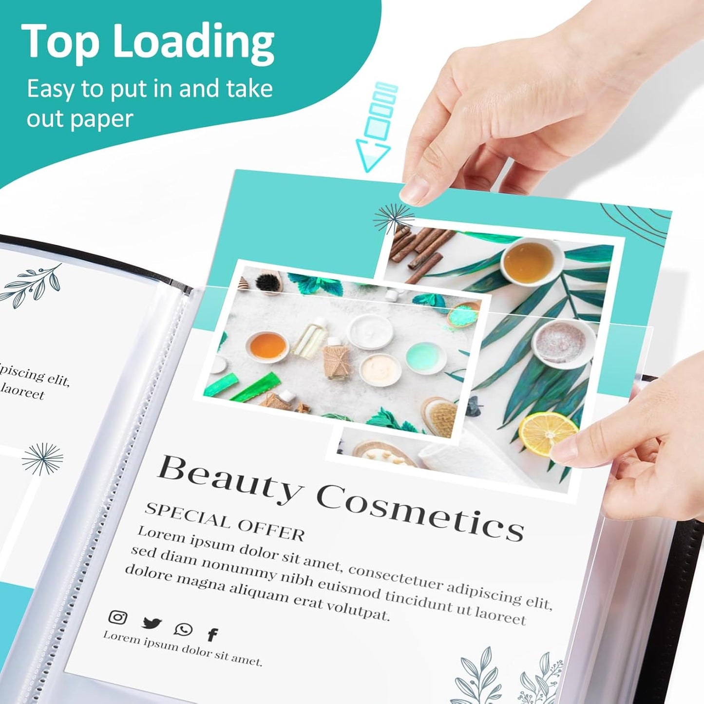 Sooez 4 Pack 72 Pocket Binder with Plastic Sleeves & Elastic Band, Large Capacity 8.5x11 Presentation Book Display 144 Pages, Art Portfolio Document Folder with Clear Sheet Protectors