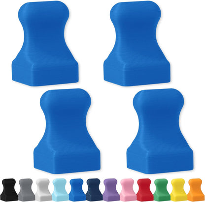 Glassboard Studio MiniPawn Magnet - Strong Neodymium Rare Earth Magnets for Fridge, Whiteboard, Locker & Magnetic Glassboards - Ideal for Crafting & Office Use - Strong Fridge Magnets (Cobalt Blue, 4)