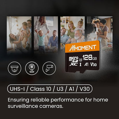 MMOMENT 128GB (2 Pack) Micro SDXC Card, A1, UHS-I, U3, V30, Class10 Compatible, Read Speed Up to 95 MB/s,Write Speed Up to 60 MB/s, SD Adapter Included