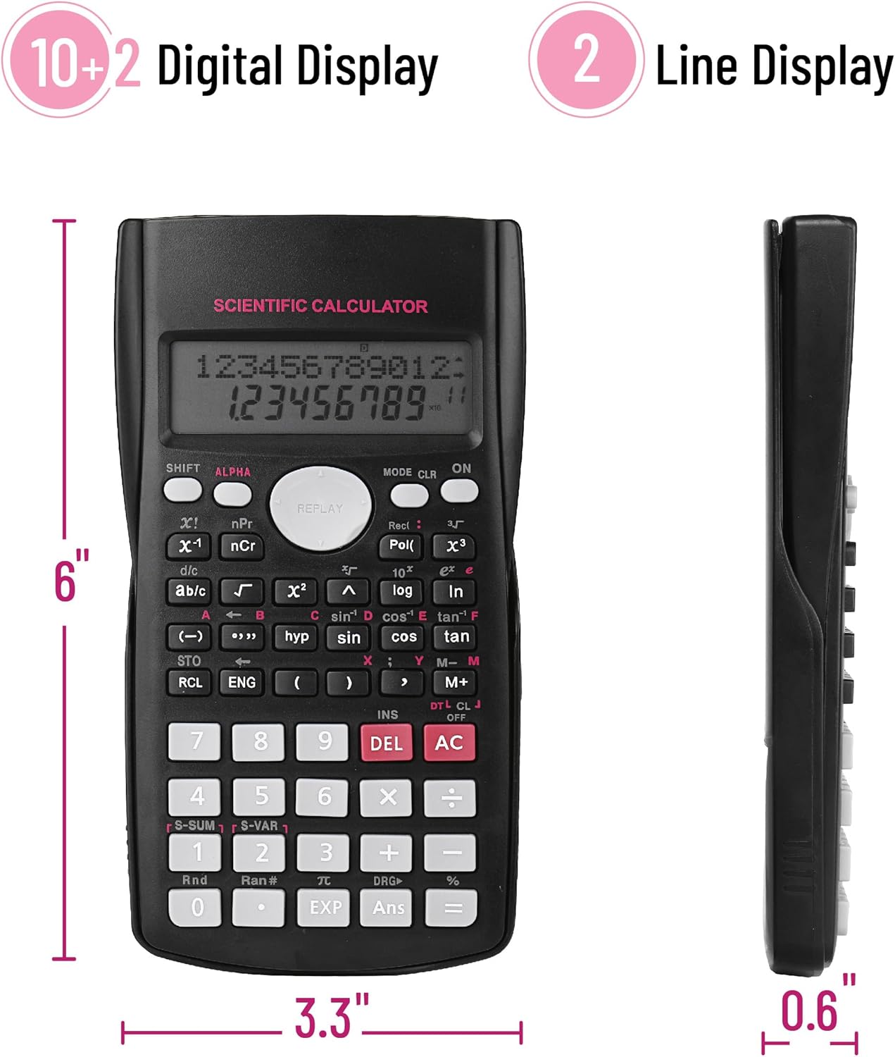 Mr. Pen- Scientific Calculators, 24 Pack, 2 Line, 240 Functions, 12 Digit Math Calculator Scientific with Protective Hardcover Bulk